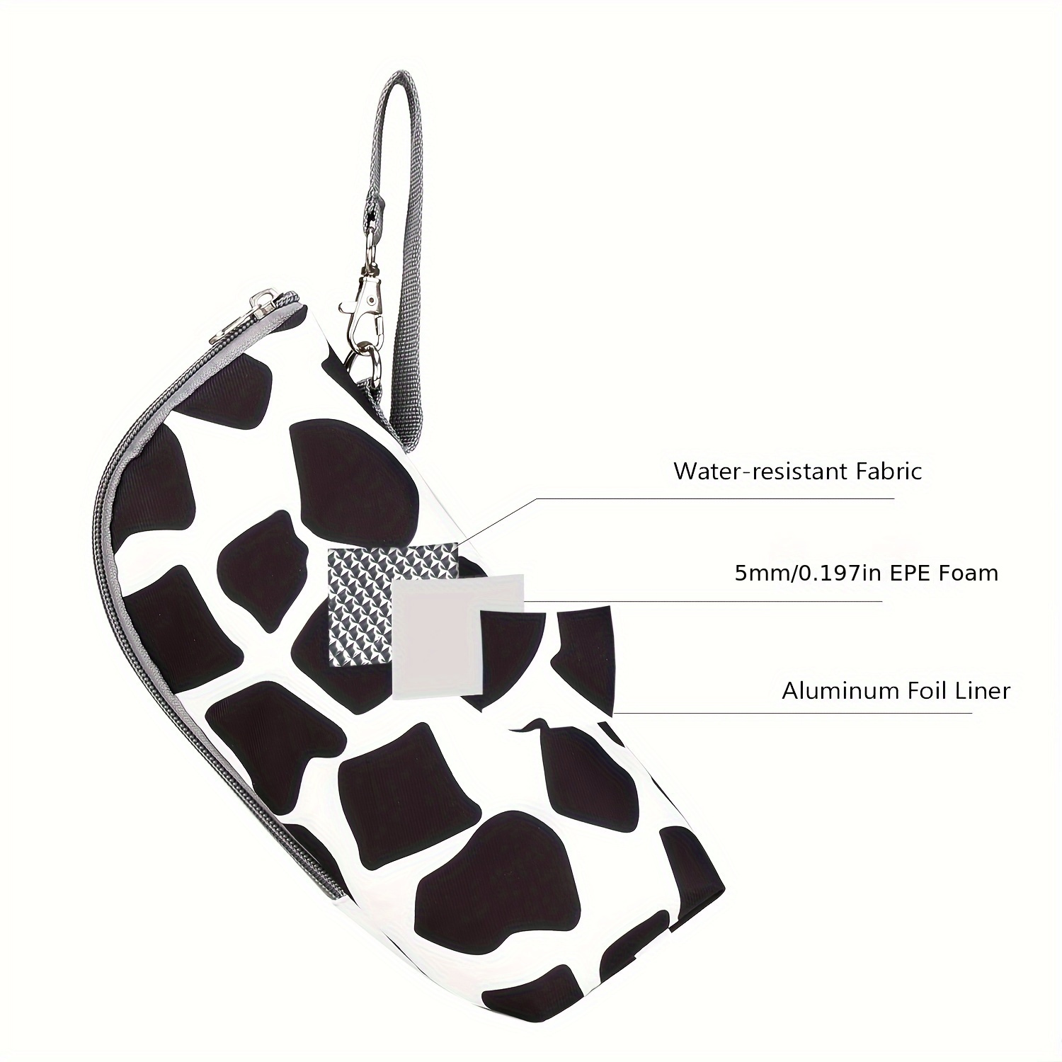 portable milk bottle bag aluminum film insulated   stroller hanging bag details 2