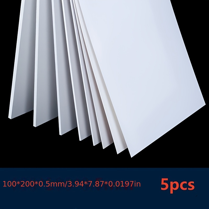Handmade Boards, Abs Sheets, 5pcs Of 100*200 Mm, For Making Sand Table Architectural Models, Thickness Options , Easy To Cut And , Suitable For Model Making And Industrial Materials