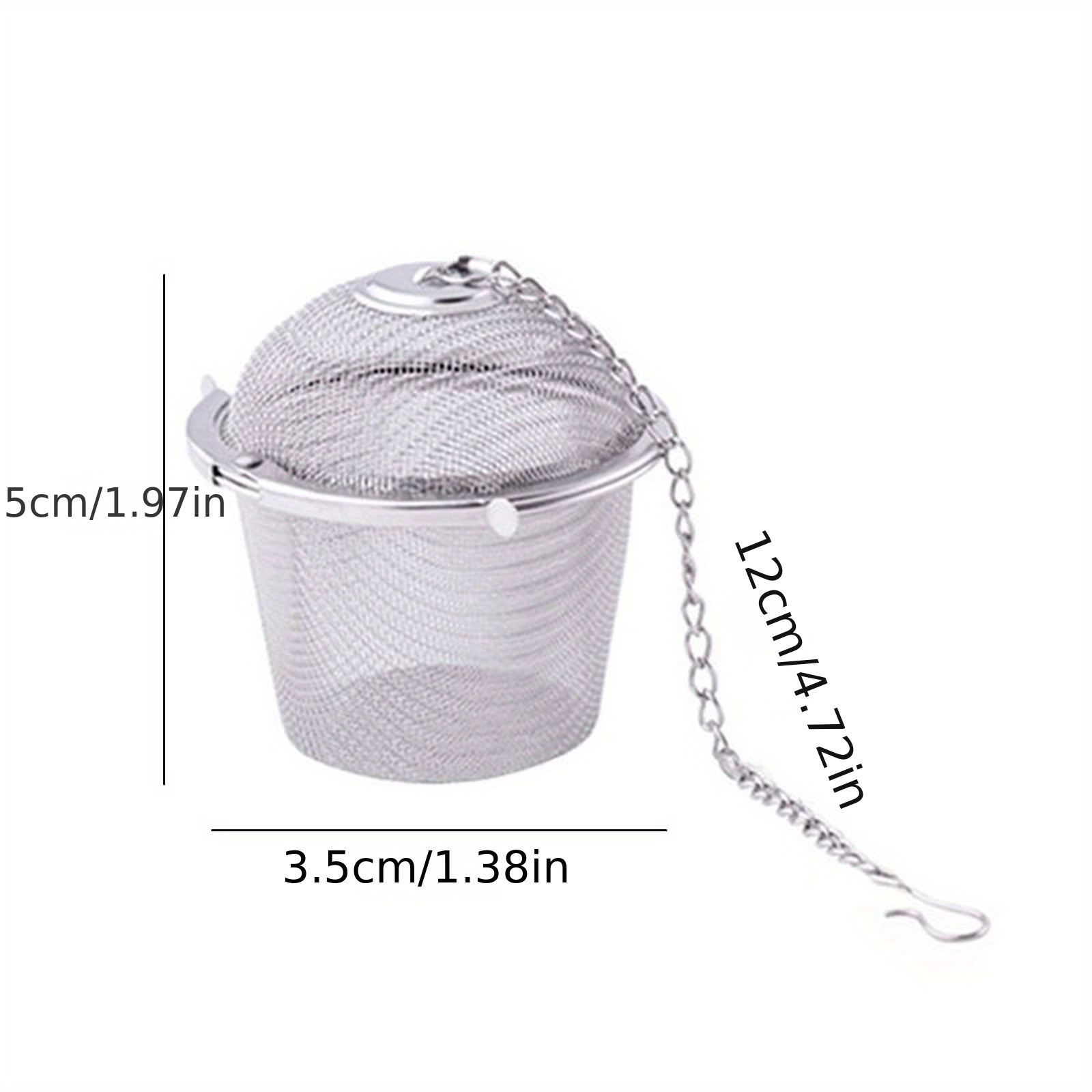 1pc Filtro de Chá Café Guisado Especiarias Sopa Herbal Infusor Reutilizável Aço Inoxidável Saco de Saco de Filtro de…: retailer-supplied image