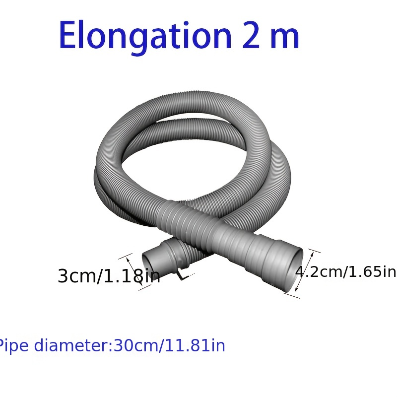 Alternative view of 1pc Tubo de extensión para manguera de desagüe de lavadora, tubo de salida de agua universal engrosado, tubo de…