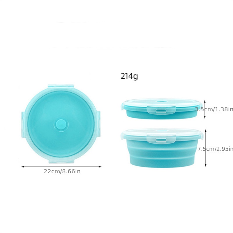 4pcs Foldable Lunch Box Leakproof Container for Teens & Wo