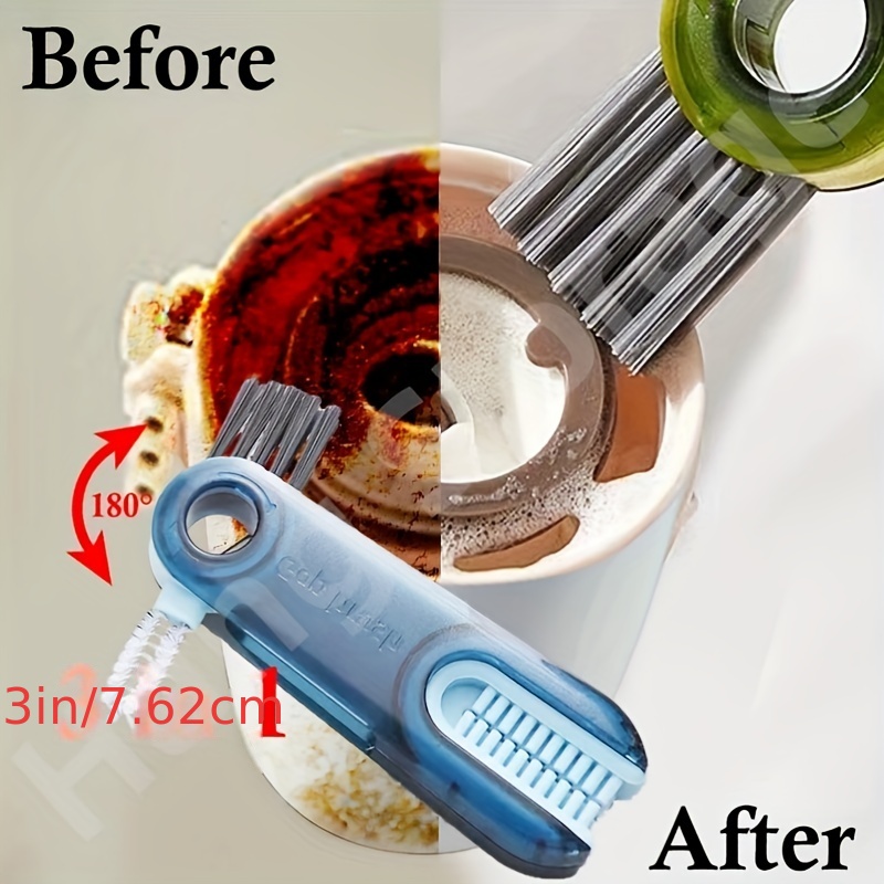 4 In 1 Bottle Gap Cleaner Brush - Multifunctional Cup Cleaning Brushes for  Water