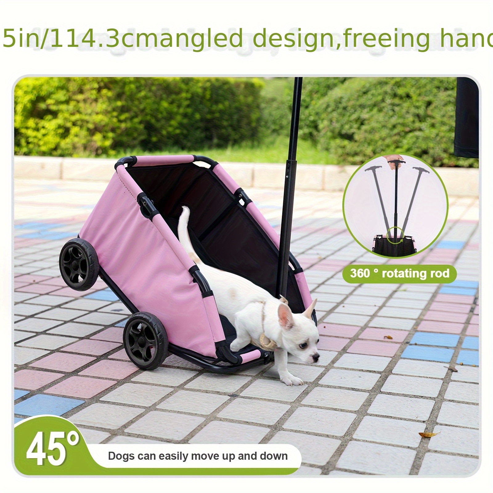 TEMU A On Wheels, Easy To Set Up, Light And , Perfect For . It In Colors, Is Breathable, Secure, And Folded, Making It Ideal For Taking Your Pet .