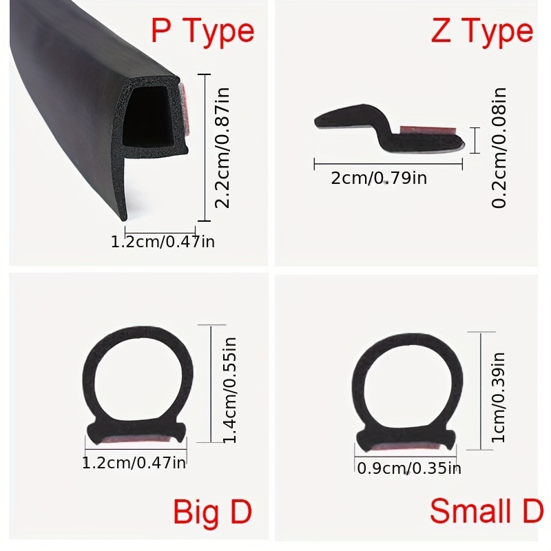 Car Door Rubber Seal Strip D P Type Noise Insulation
