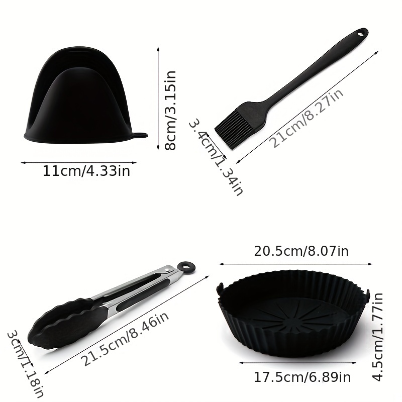 5pcs Black Baking Pans, Kitchen Bakeware Set