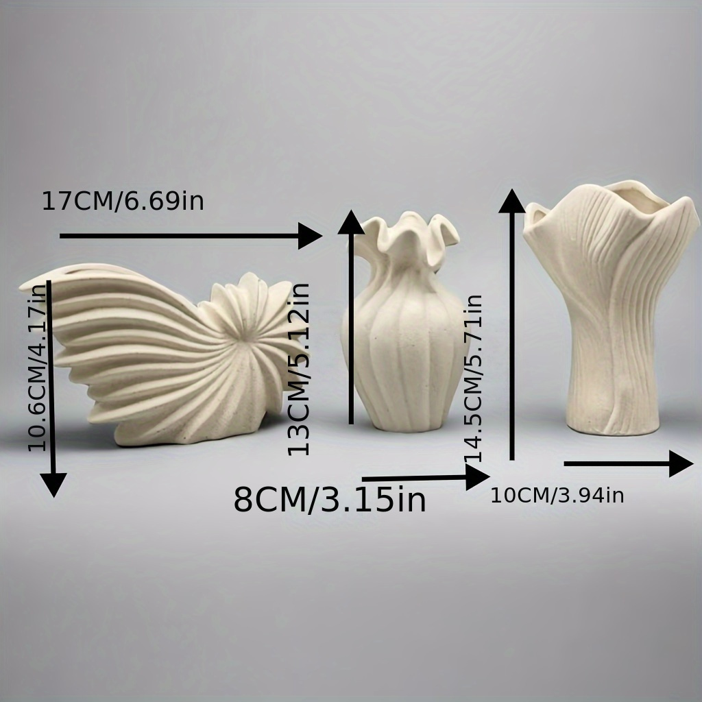 -piece Set Of Decorative Ceramic Vases