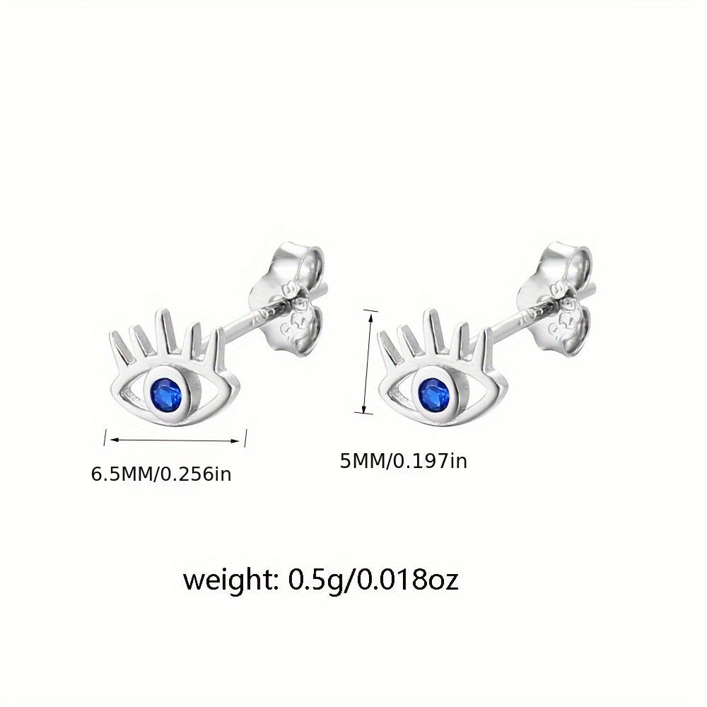 925 Silver Devil's Eye Ear Nails for Dressing or Gift 0.5g