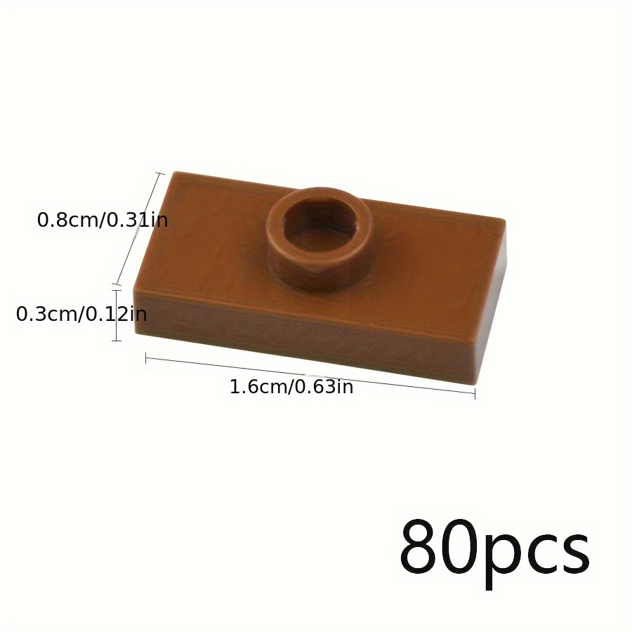 80pcs DIY Thin Brick Assembles Particles Building Blocks Kid Toys