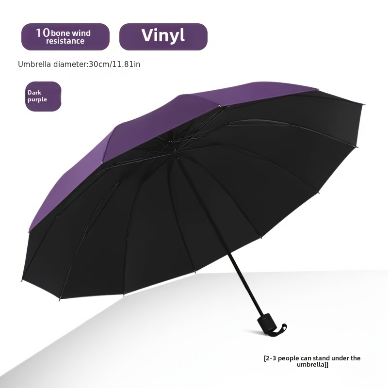 TEMU Windproof Umbrella Umbrellas Super Large Folding People Sunny Umbrellas Men Women Umbrellas Enlarge Travelling 1pc Umbrella