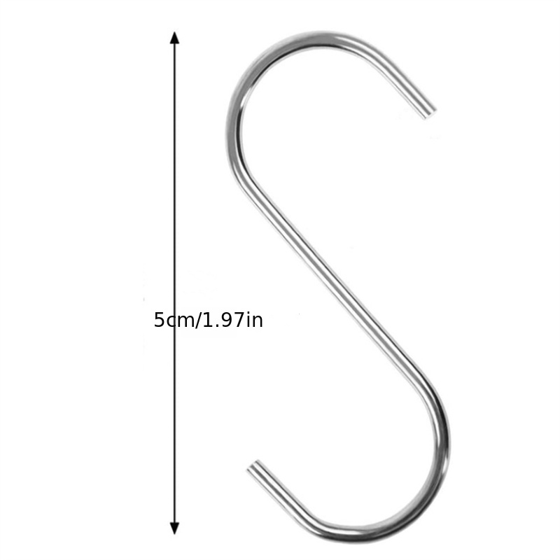 Stainless Steel S Shaped Hook Kitchen Bathroom Clothing S - Temu