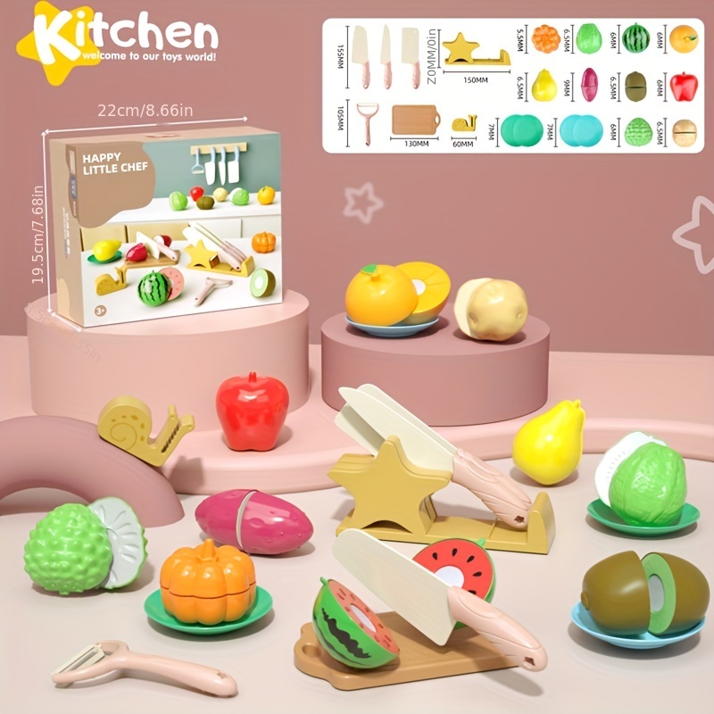 Faire semblant de jouer en plastique jouet alimentaire coupe légumes-fruits  pour enfants, couleur et style