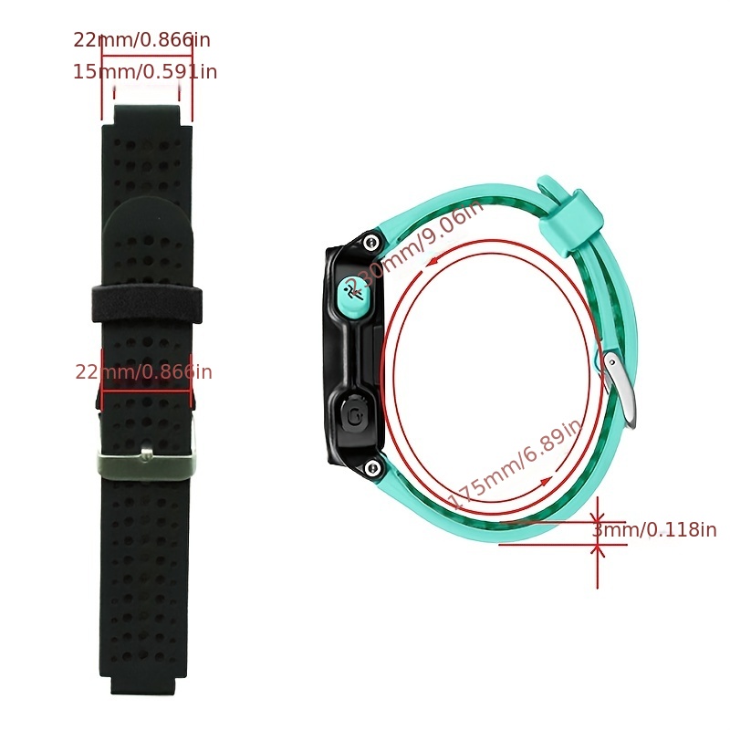 Pour Garmin Forerunner 158 Bracelet de montre en silicone bicolore