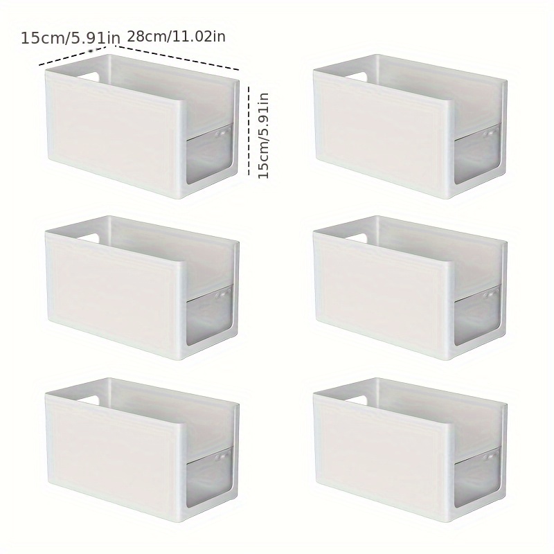 6pcs, Kitchen Cabinet Dividers For Organizing And Categorizing, Combinable Storage Boxes For Dishes And Spice Bottles, Thickened Drawer Organizers.