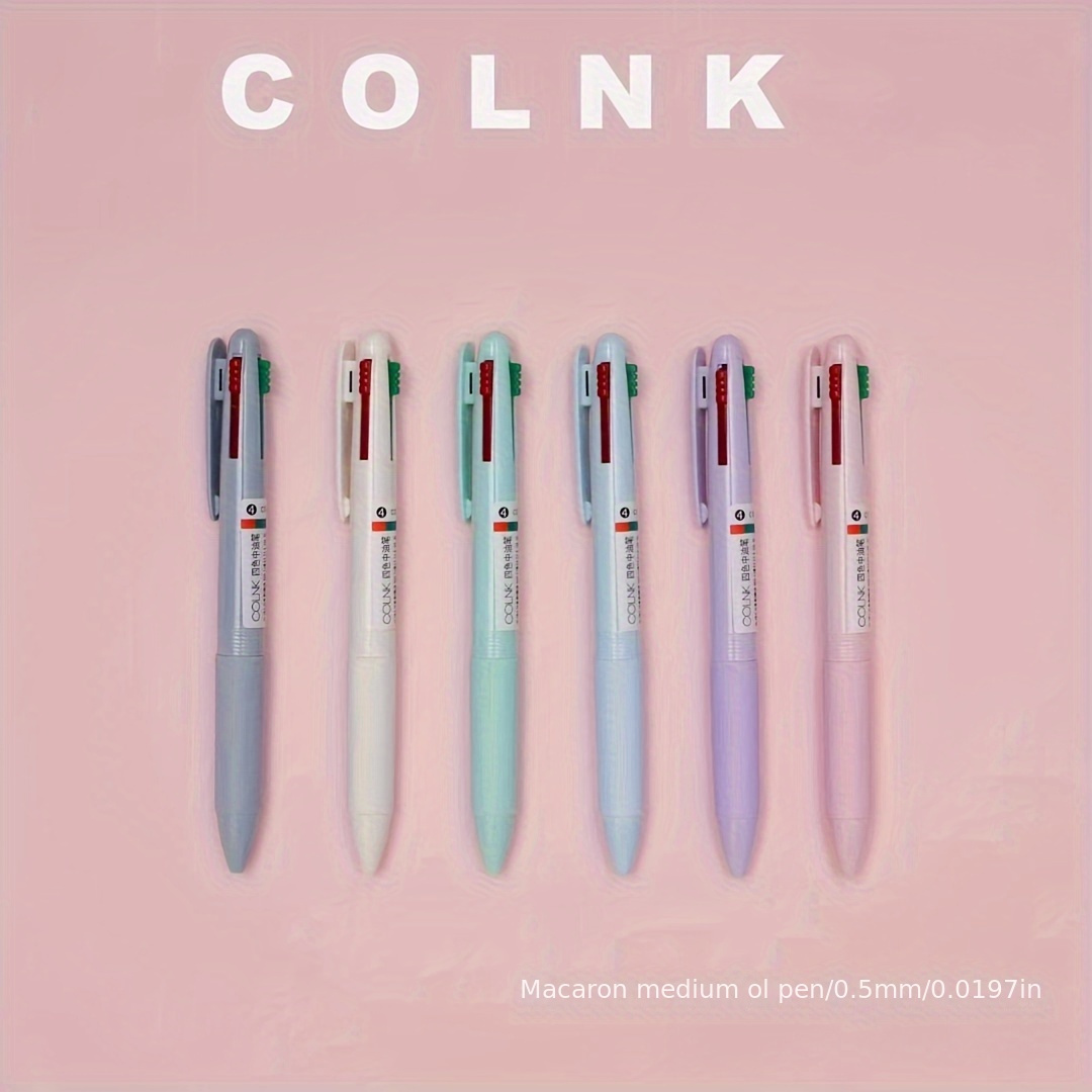 COLNK Assorted Colors Ballpoint Pens, Medium Point 1.0mm,Comfortable  Triangle Grip Colored Pen Ballpoint Set for Journaling Planner,Long Lasting