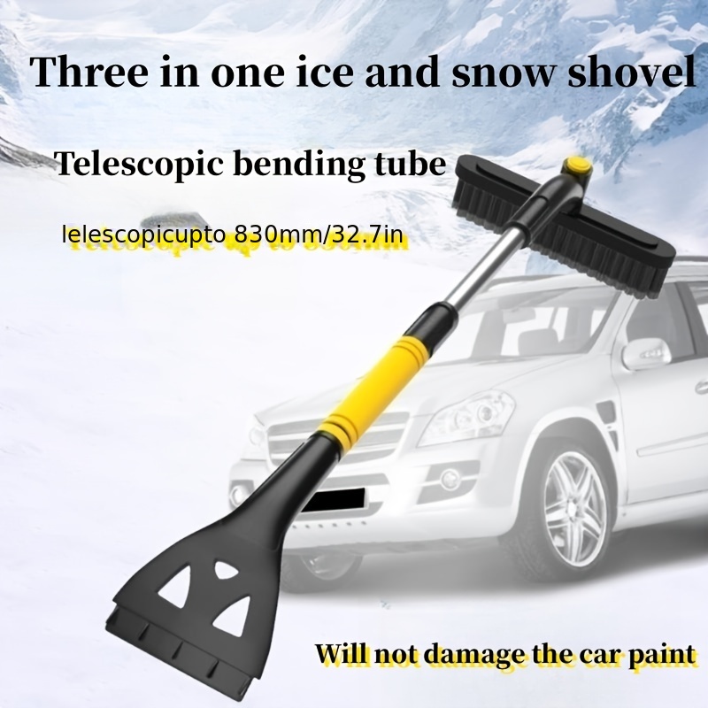 Car Mounted Snow Shovel Tools Three In One Car Snow Shovel - Temu