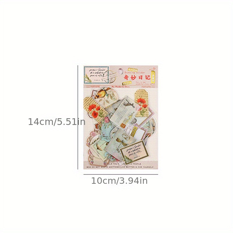 Vintage Sticker Pack Diy Diary Album Creative Material - Temu