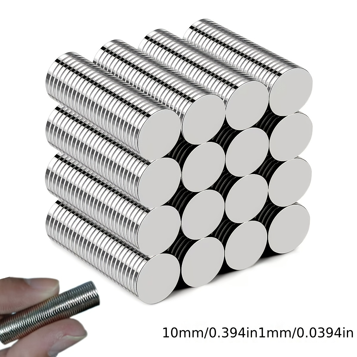 

50/100pcs Neodymium Iron Magnets, Round Shape, Strong & , For Office, Refrigerator & Kitchen Use