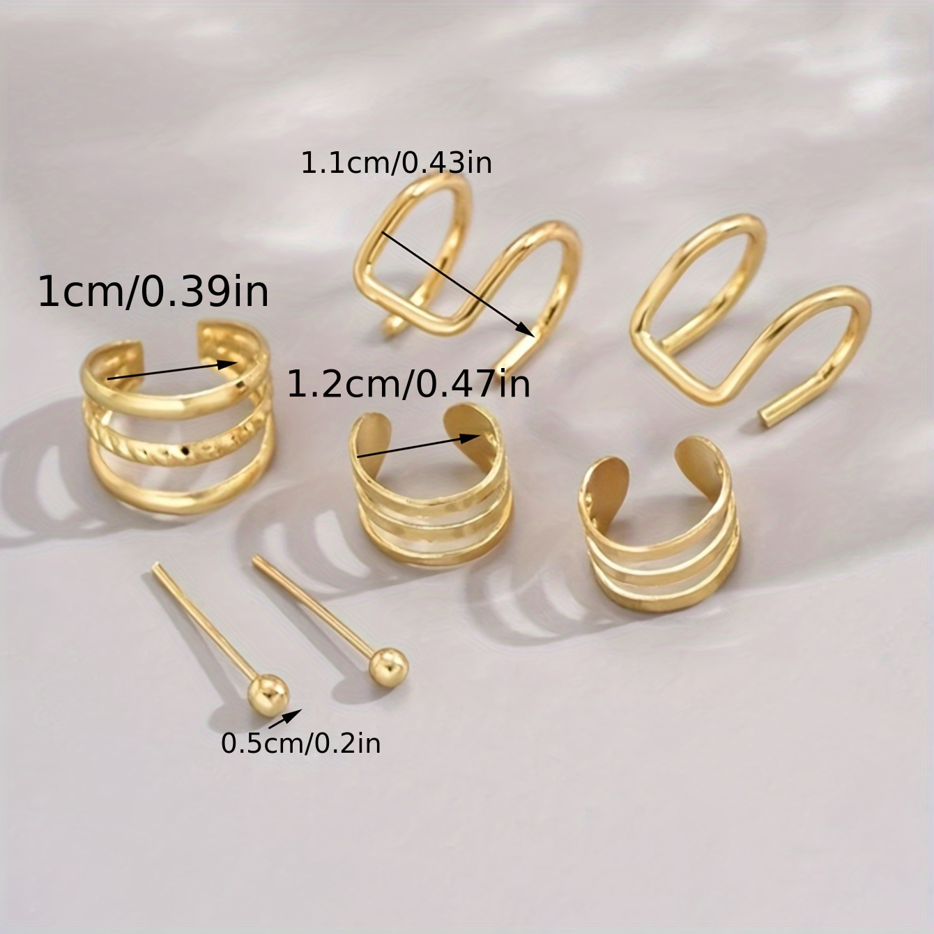 7pcs Layer Stackable Ear Cuff Set Women Alloy Daily Party Wear Ramadan Gift