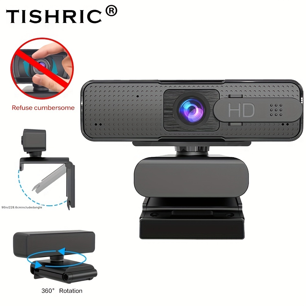 Webcam 1080P Full HD con Micrófono Y cubierta de privacidad, USB