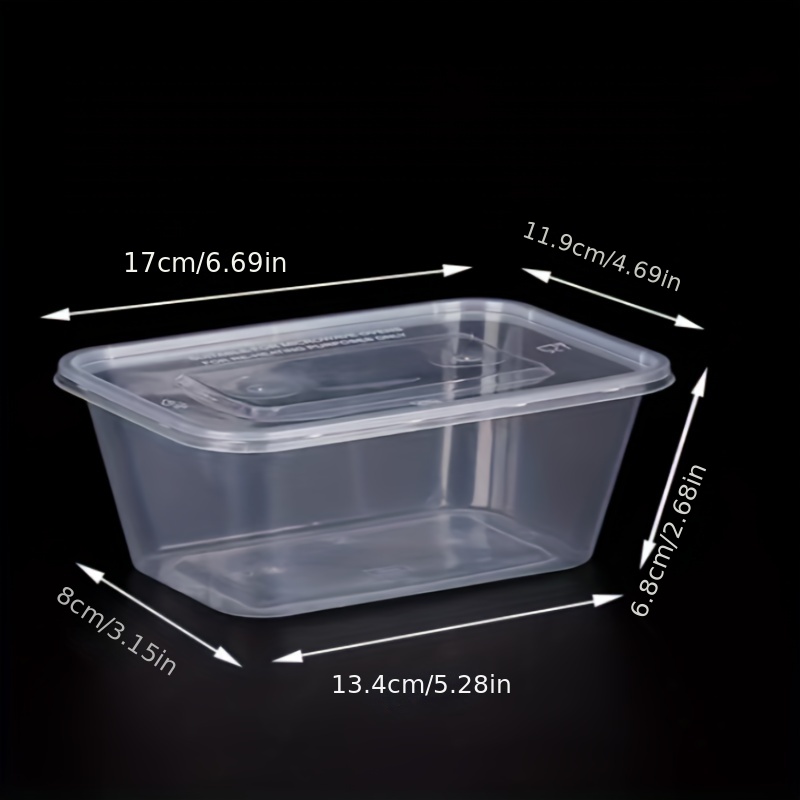 Disposable Transparent Lunch Boxes 2 Compartments Microwave - Temu