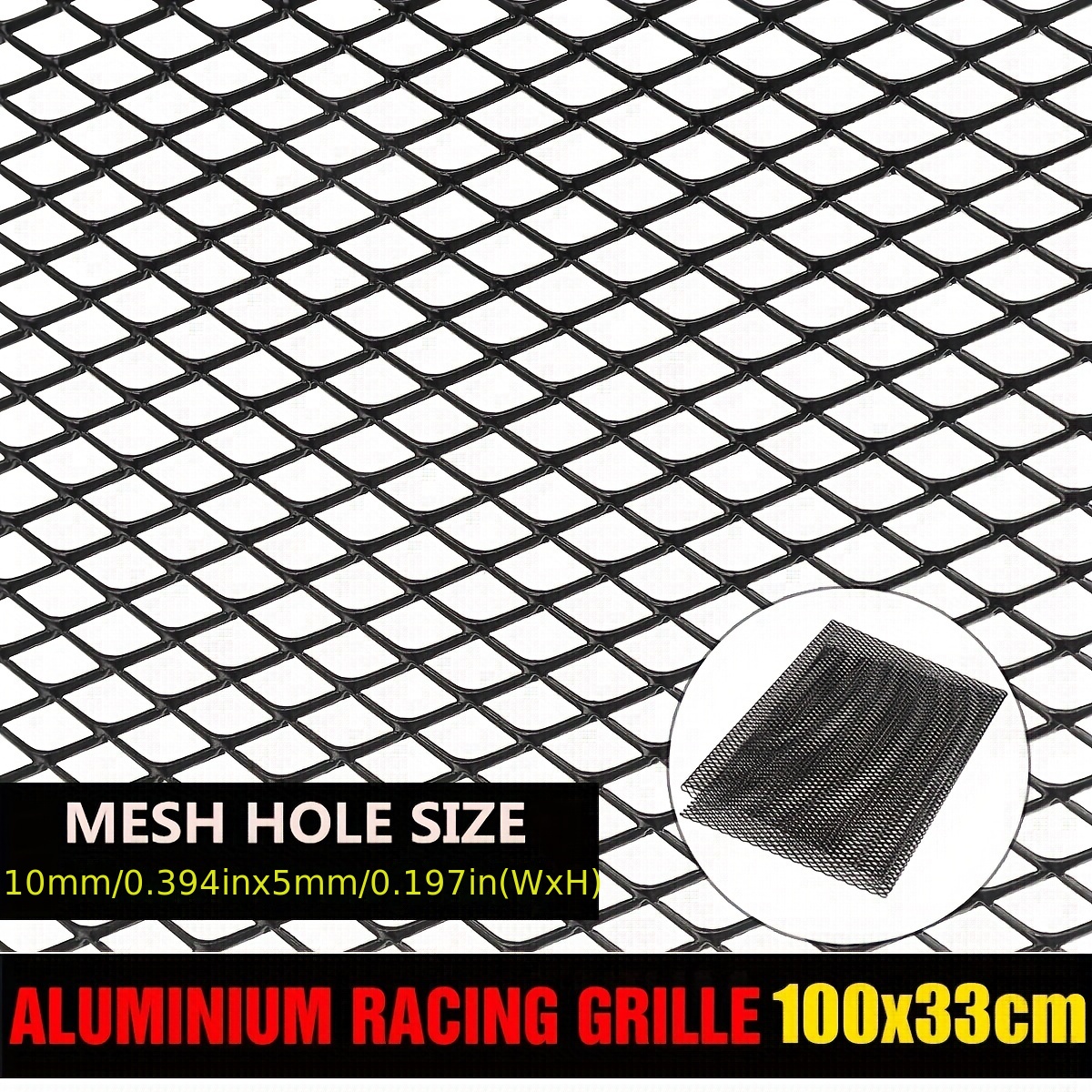 Universal Aluminium Mesh Grill Black 100x33cm