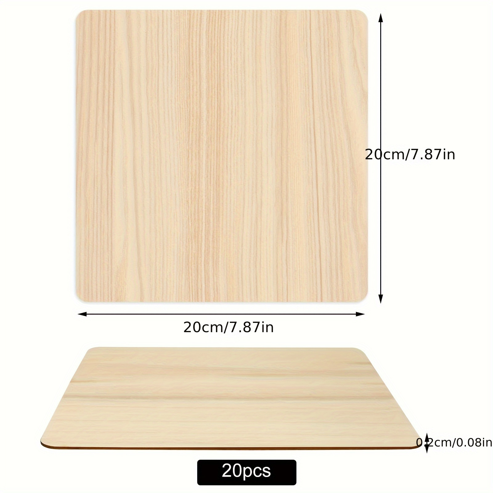 9pcs Basswood Panels 6X 6 X 1/16 Inch Thin Adhesive Panel Wood Panels, Wood  Square Panels For Crafts Building Models Laser Cut Wood Burning And Drawi