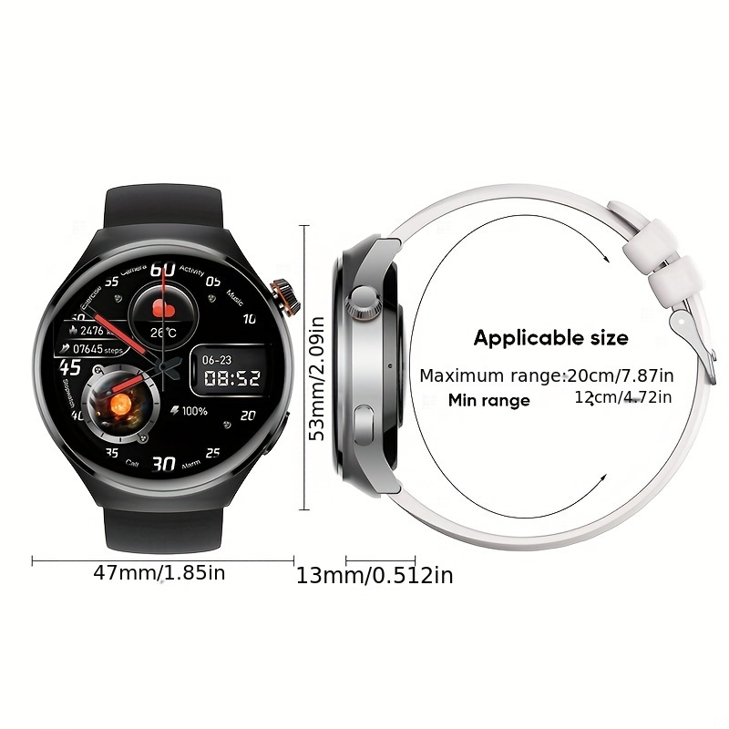 Maoyuan Nfc Smart Watch Mens Gt4 Pro Amoled Hd Screen Wireless Call Sports  Fitness Smart Watch, Shop Limited-time Deals