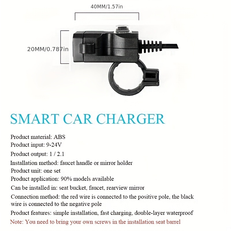 Diy Usb Car Charger Motorcycle Usb Charger Dc 12v With Switch