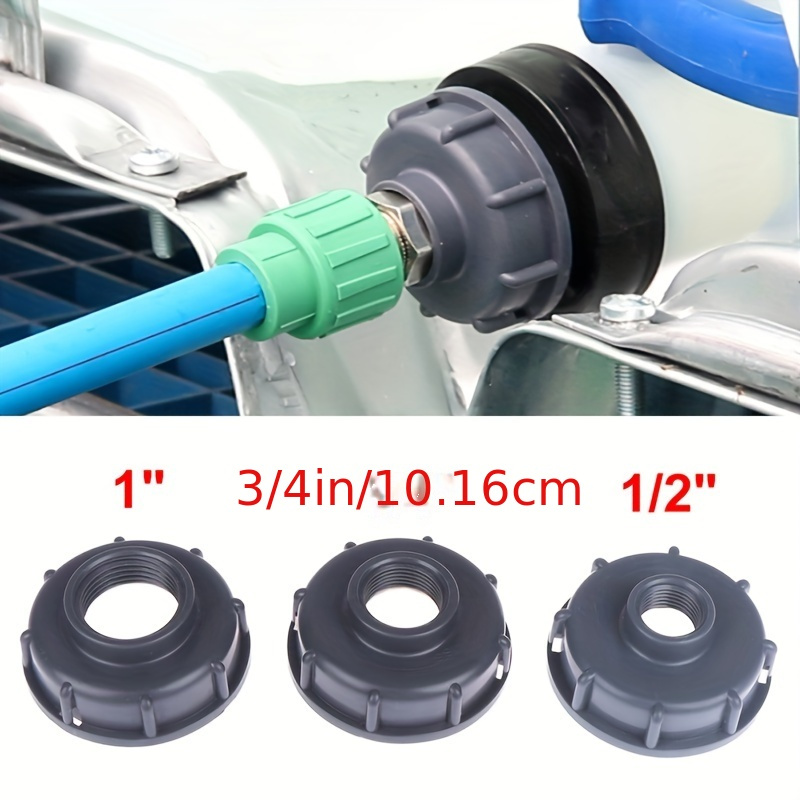 

1pc, Ibc Tank Fittings S60x6 Coarse Threaded Cap To 1/2" 3/4" 1" Adaptor Connector Plants Water System With Adjustable Control Valve Switch, Watering Sprinkler Nozzle, Garden Hose Supplies