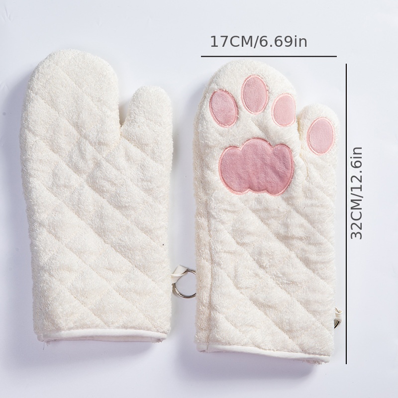 Oven Mitts Short Heat Resistant Mitts Microwave Oven Solid - Temu