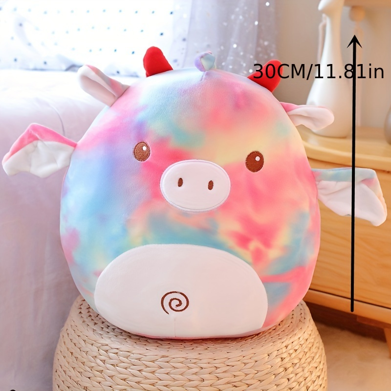 30cm 11 81in colorful wings little devil pig head pillow cushion sofa office window pillow cushion baby birthday gift christmas gift 1