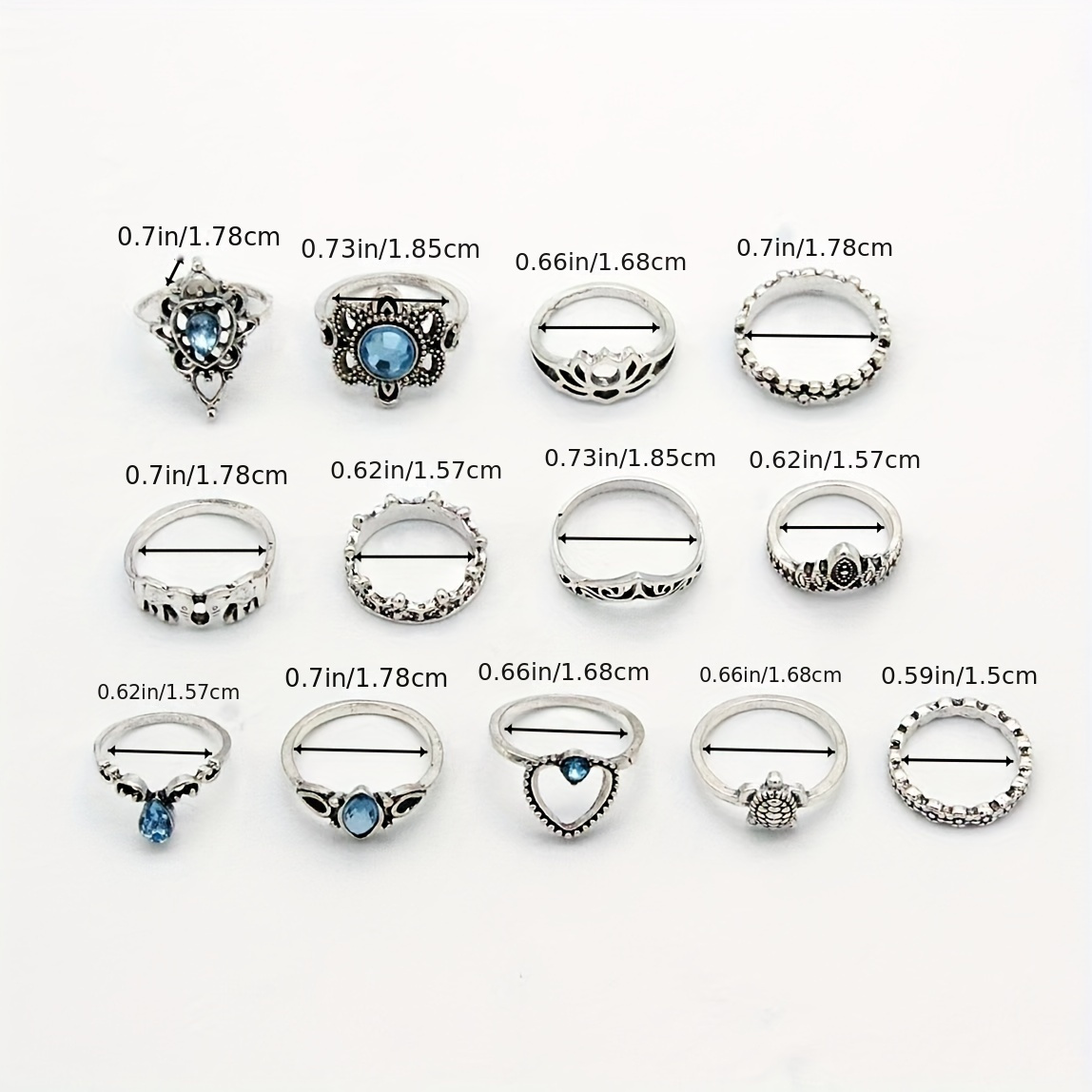 organizador de anillos joyeria caja de anillos 18 dedos regalo mujer