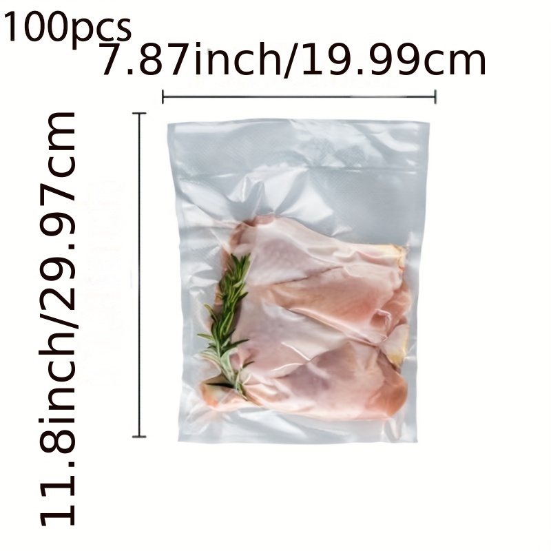 100 Count Vacuum Bags For Food Preservation, Bpa-free Vacuum