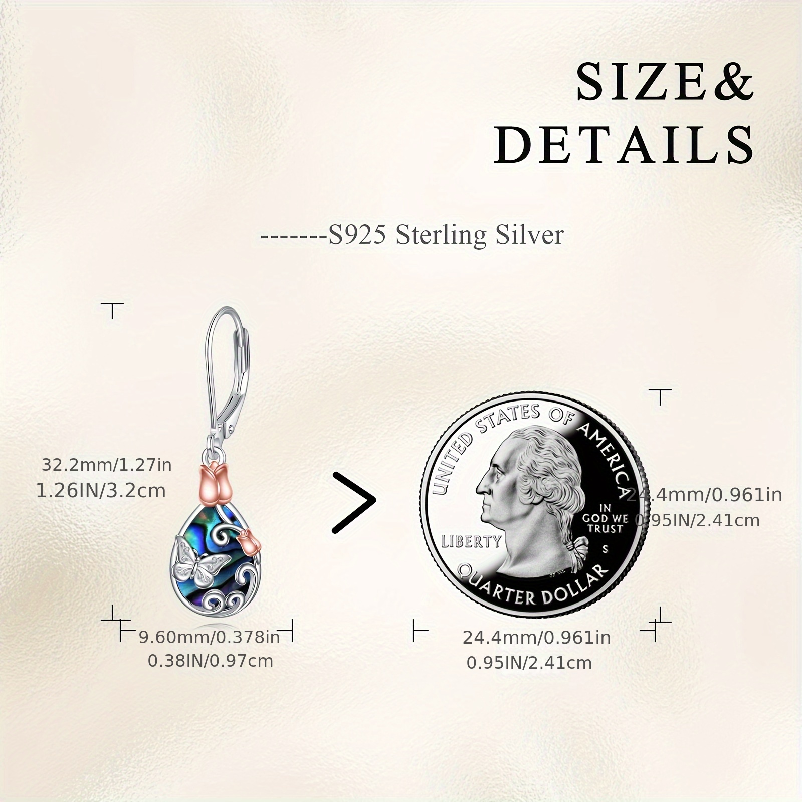   leverback earrings 925 sterling silvery rose flower   dangle teardrop earrings jewelry birthday gifts for women Product details 4