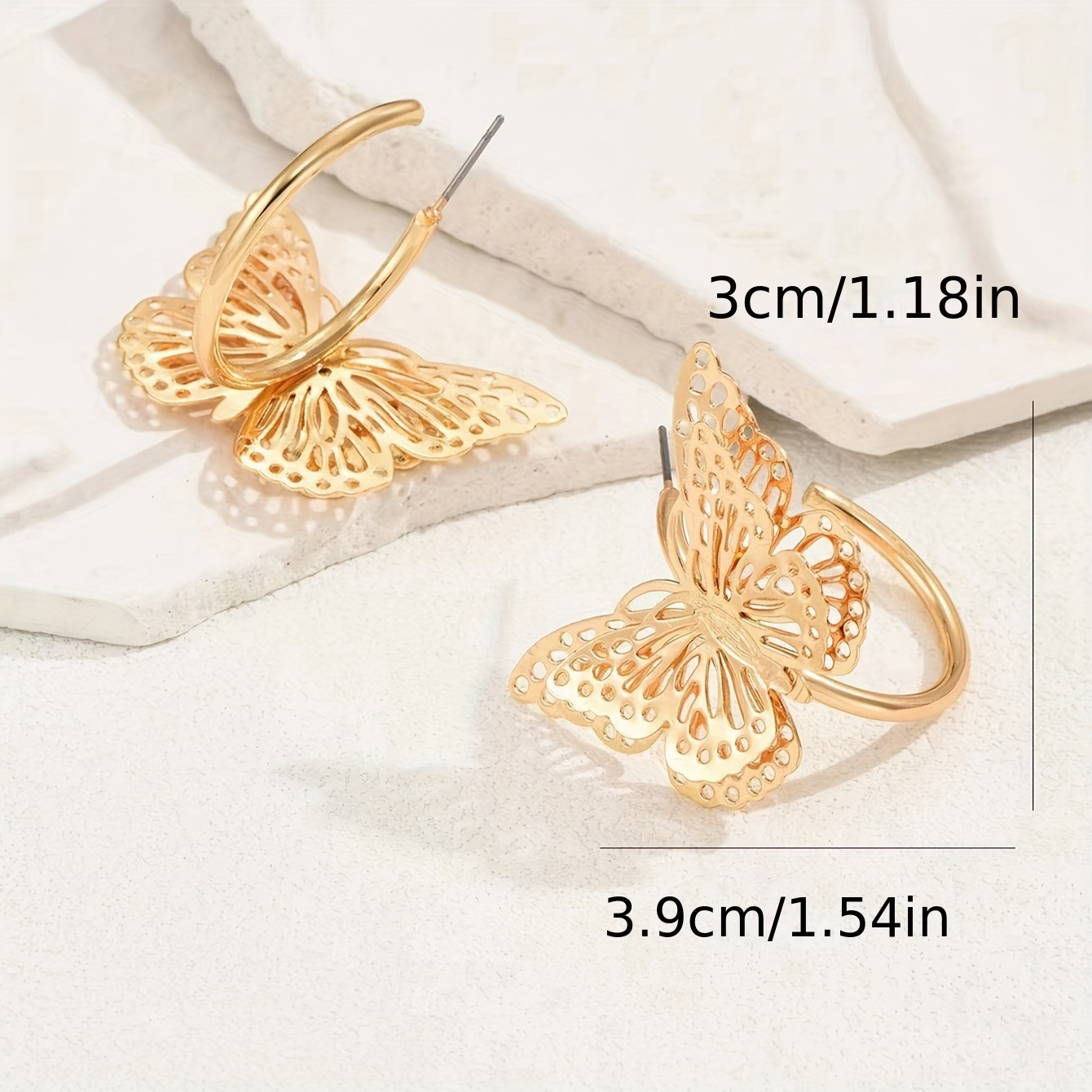 3D Butterfly Earrings for Women Spring Season Accessory