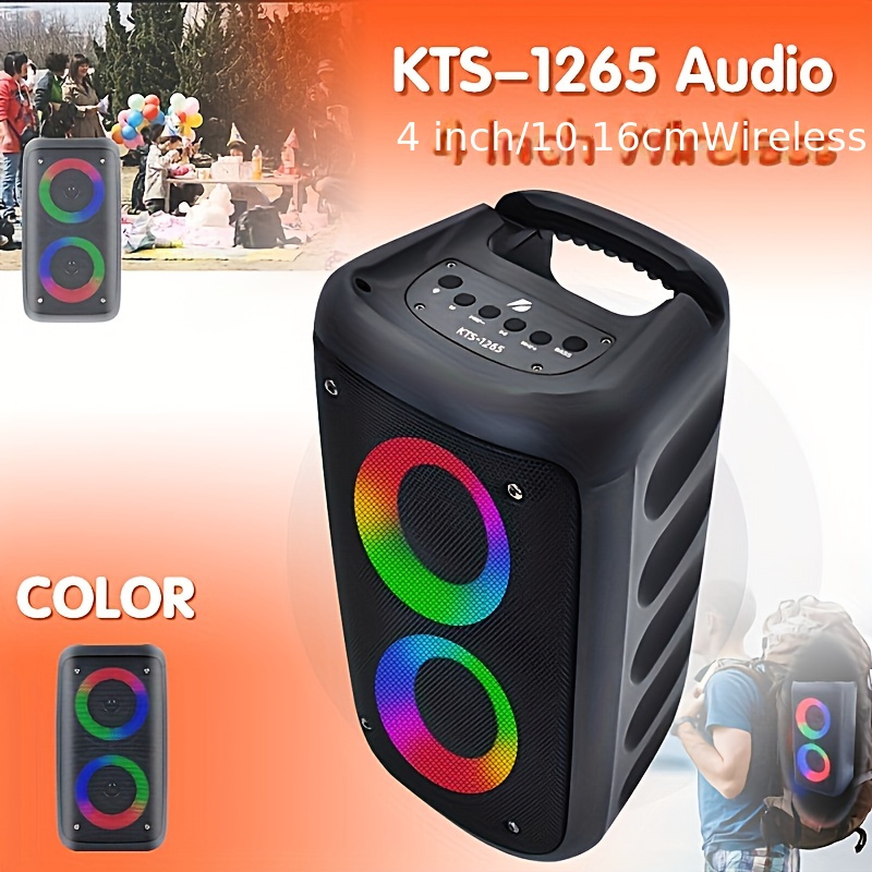 

Wireless Speaker With Subwoofer, Large Boombox Speaker, Stereo Speaker, Subwoofer, Outdoor Wireless Speaker, Party Disco Light, Tws, Tf