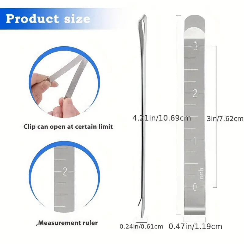 Sewing Clips Measurement Ruler Quilting Supplies Stainless - Temu