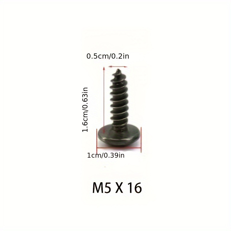 20pcs Motorcycle Car Scooter Atv Moped Ebike Plastic Cover Metal Retainer Self-tapping Screw And Clips M4 M5 Removal Tool