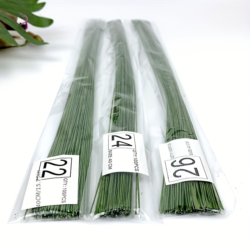 100pcs Flower Art Wire Flower Packaging Materials DIY Handmade Flower Art Wire