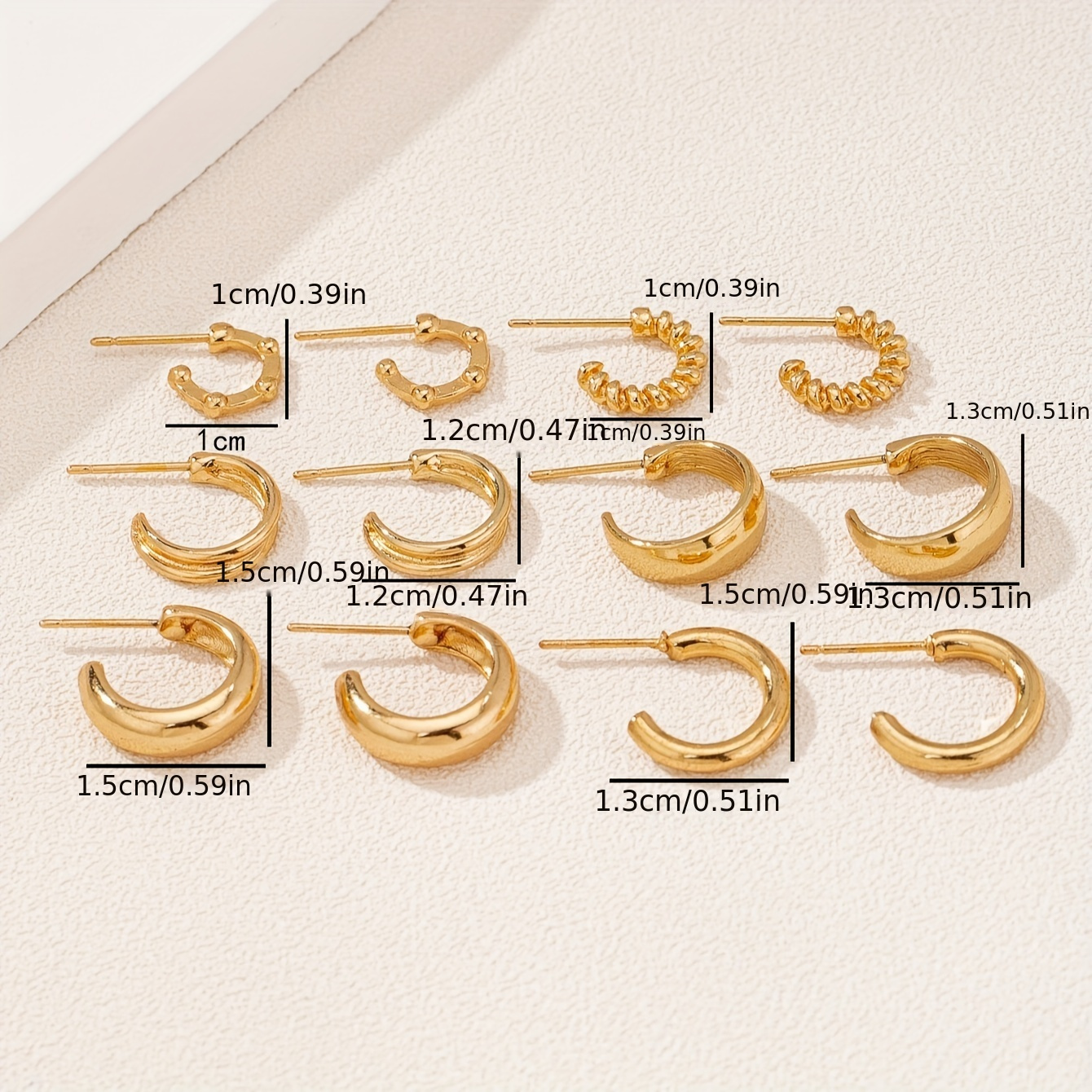 Simple Hoop Earrings, Zinc Alloy Ear Jewelry Decor For Daily Wear Dating