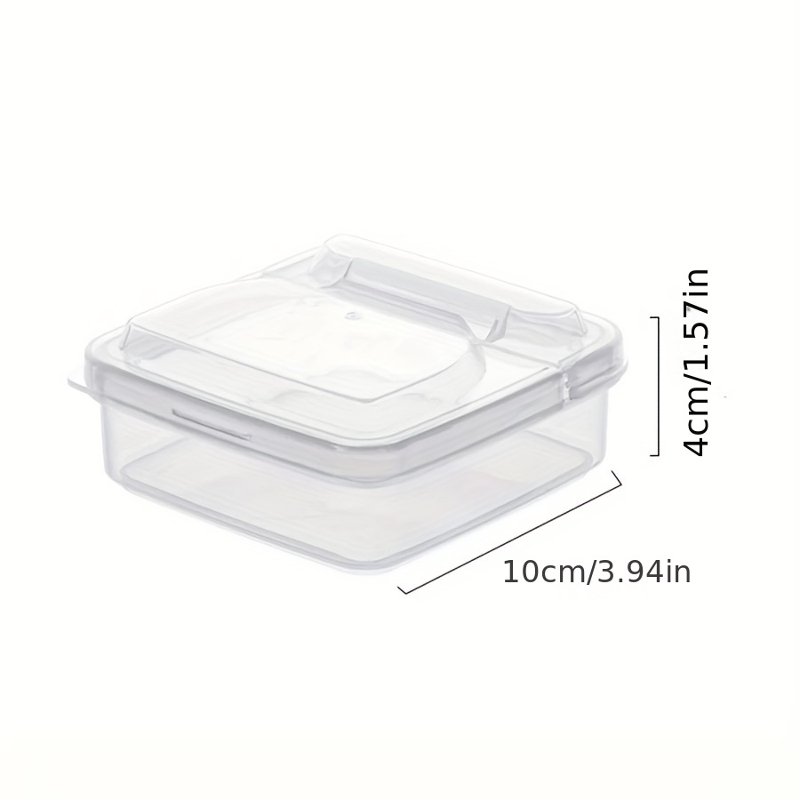 Sliced Cheese Container box For Fridge With Flip Lid-Clear Storage Box