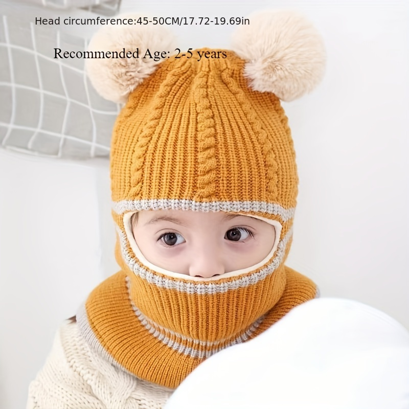 1pc Bonnet Avec Masque Et Cache cou Pour Enfants Bonnet - Temu France