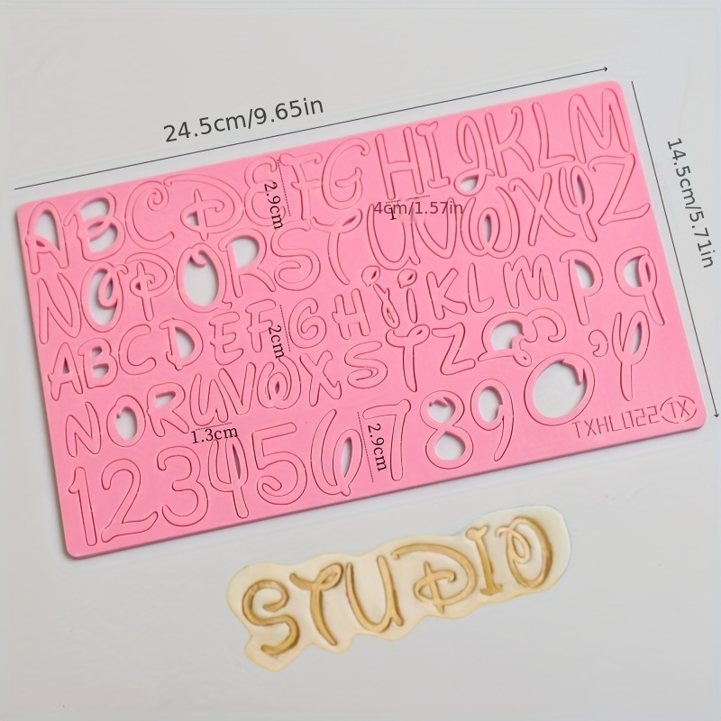 Letter Printing Mold With And Lowercase Letters, Candy Printing Mold, Cake Baking Cookie Acrylic Press Mold, Chocolate