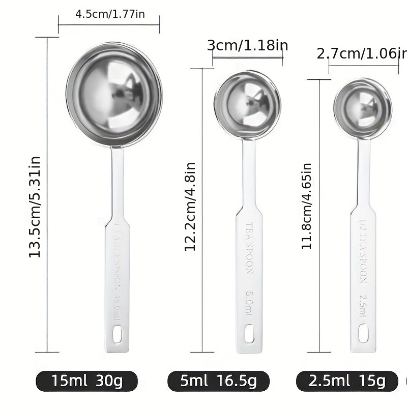 Measuring Spoon Stainless Steel Milk Powder Spoon With Scale - Temu