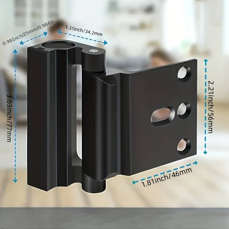Flip Door Lock For Inside Doors - 3" Metal Deadbolt Latch, Screw-In Security For Inward Swinging Doors