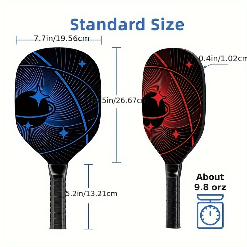 Wooden Pickleball Paddle Set with Accessories for Indoor/Outdoor Activities