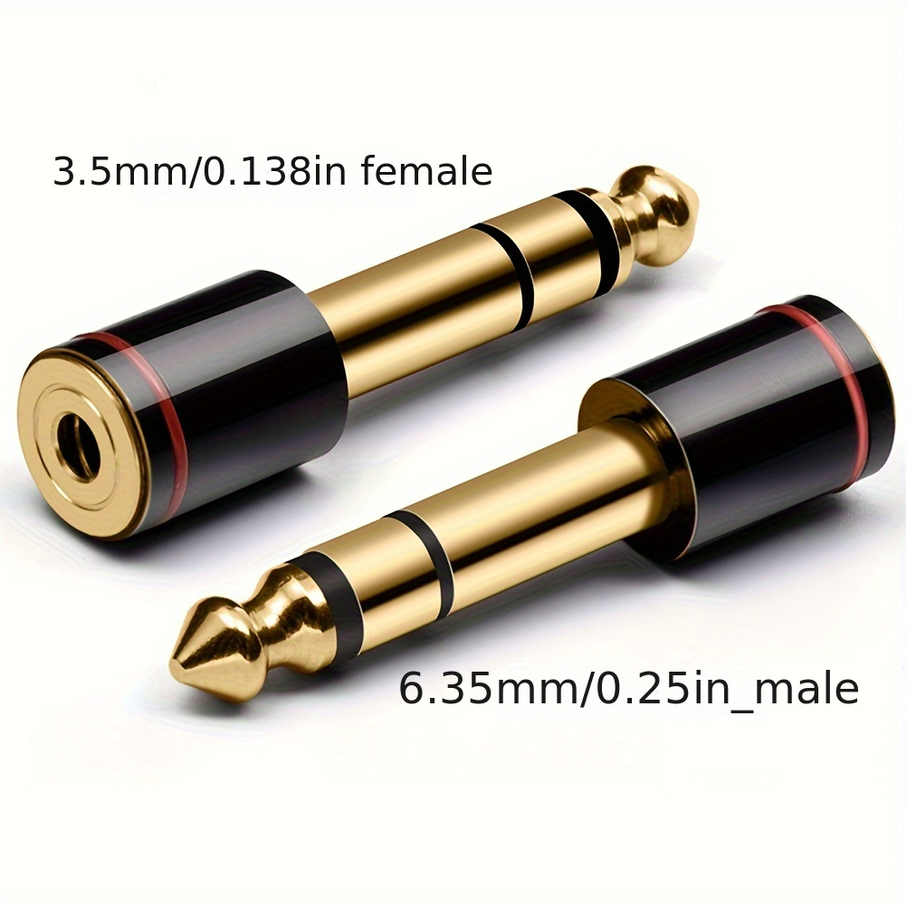 1PC Adaptateur Jack 6.35 mm Mâle vers 3.5 mm Femelle, Casque Prise  Adaptateur Audio 6.35 3.5