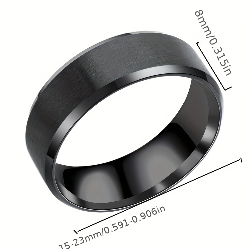 Matte Titanium Steel Ring For Men