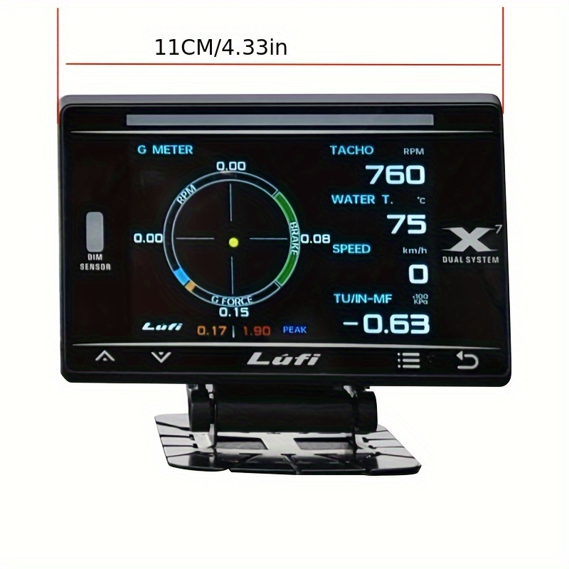 【極美品】Lufi X7 多機能OBD2スマートメーター 新型 第四世代 lufi x7 ヘッドアップディスプレイ obd計器 水温 排気