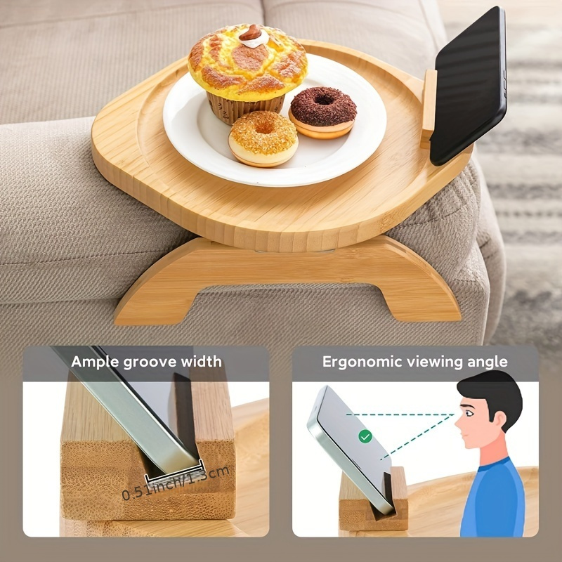 Wooden Sofa Table Tray Folding Legs Breakfast Tray Snack - Temu